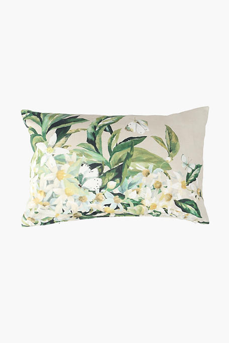 Printed Floral Butterfly Scatter Cushion 40x60cm