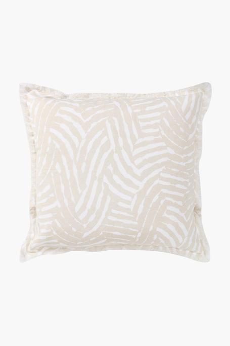 Printed Agra Fray Scatter Cushion 50x50cm