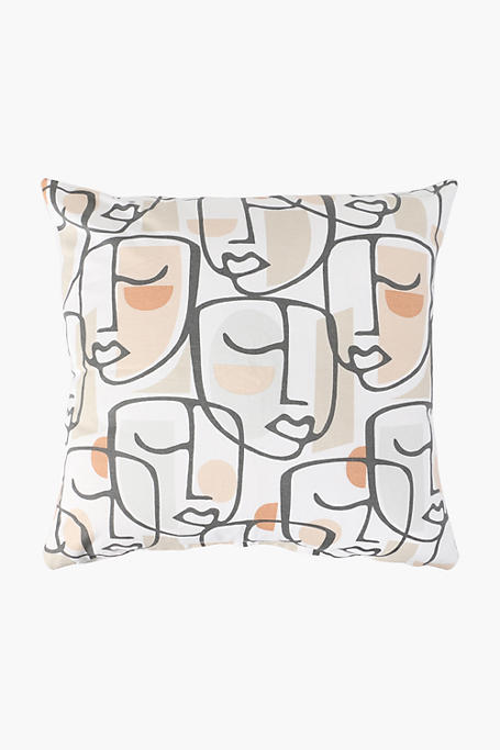 Faces Scatter Cushion Cover 60x60cm