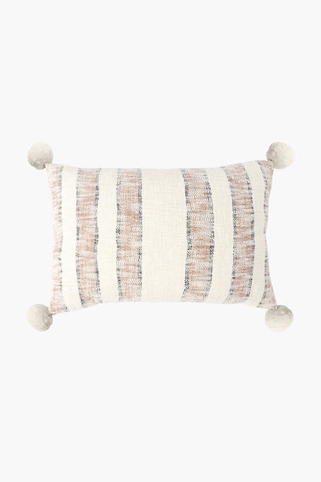 Jacquard Pom Stripe Scatter Cushion, 40x60cm
