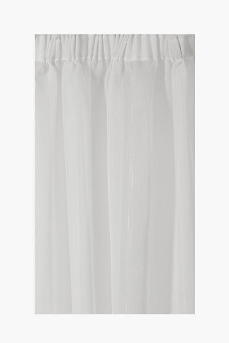 Sheer Voile Stripe Taped Curtain 230x218cm