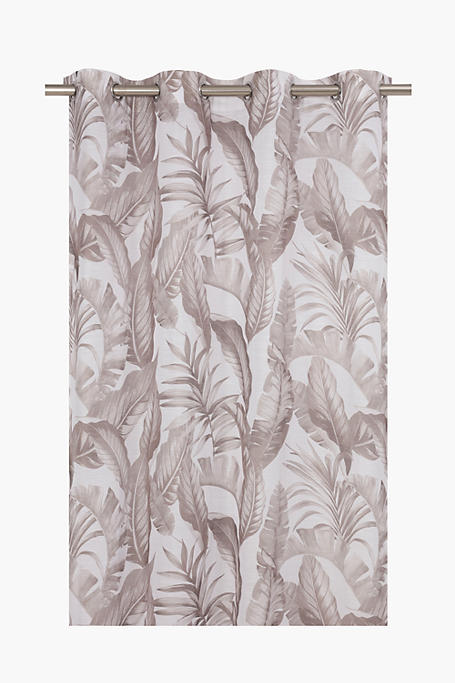 Printed Leaf Sheer Eyelet Curtain 140x225cm