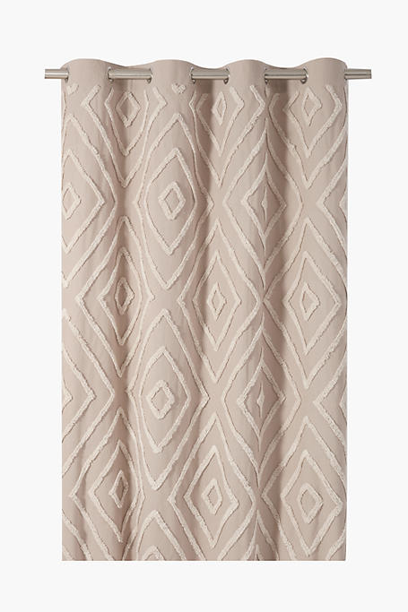 Tufted Trellis Eyelet Curtain, 140x225cm