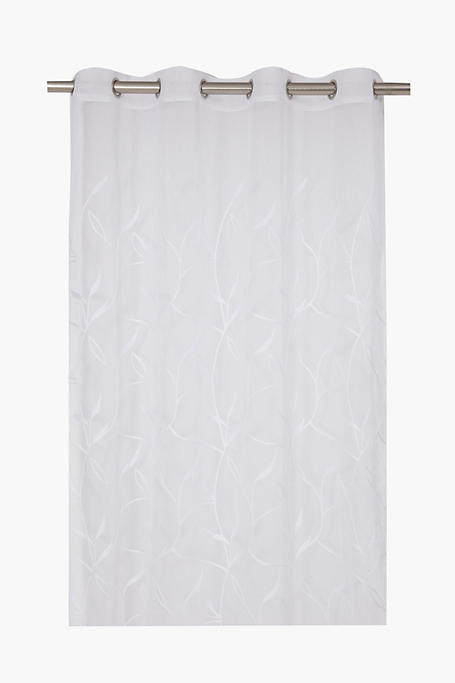 Vine Leaf Sheer Eyelet Curtain 140x225cm