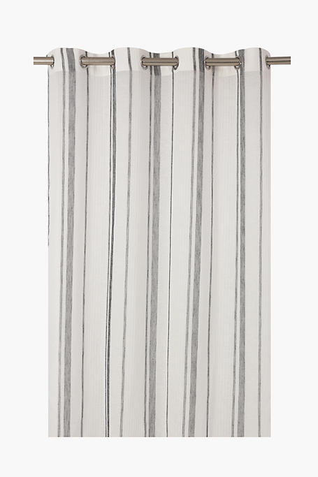 Textured Sheer Stripe Eyelet Curtain 225x250cm