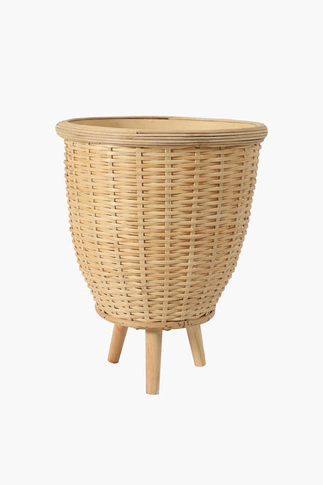 Wicker Standing Planter Large