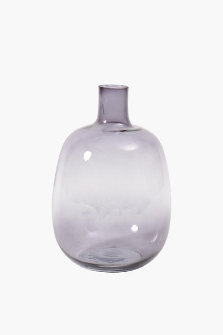 Smokey Glass Vase 17x25cm