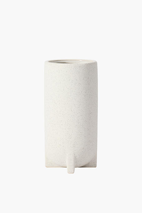 Ceramic Speckled Cylinder Vase Small