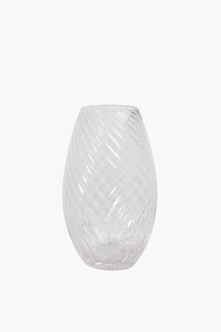 Belly Swirl Glass Vase