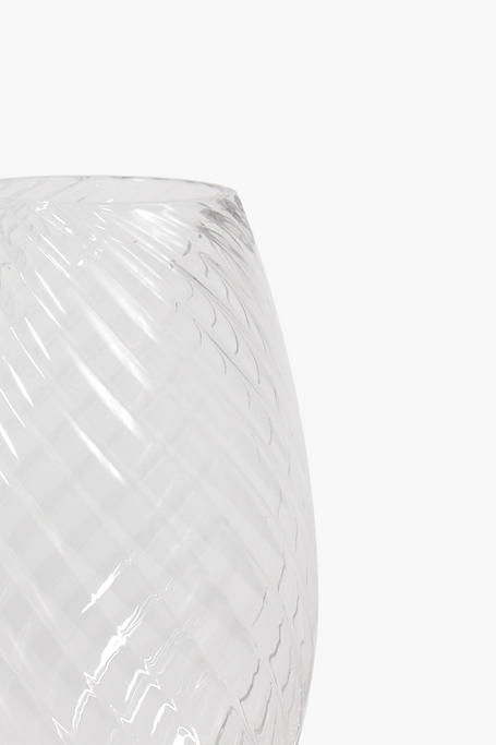 Belly Swirl Glass Vase