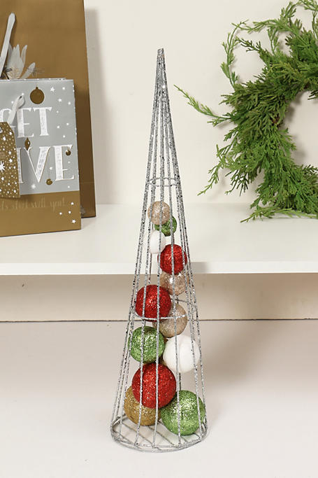 Wire Cone Bauble Tree