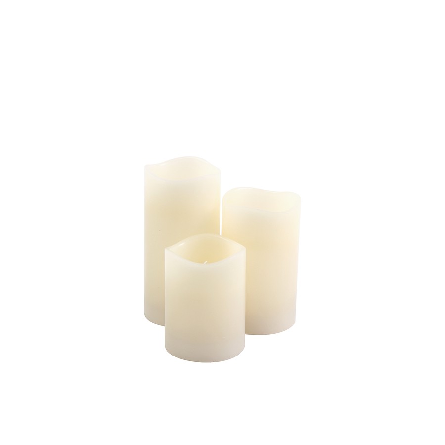 Pack Of 3 Led Pillar Candles With A Remote Control - Candles - Candles