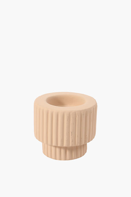 Ceramic Ribbed Tealight Holder