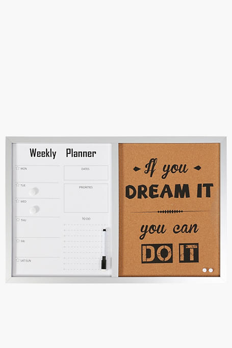 Magnetic Weekly Planner Cork Board A2