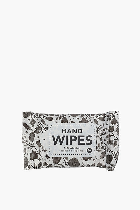Sanitising Hand And Surface Wipes Monochrome, 10 Pack