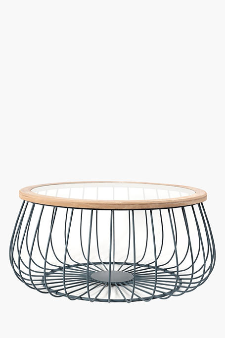 Wire Drum Coffee Table 
