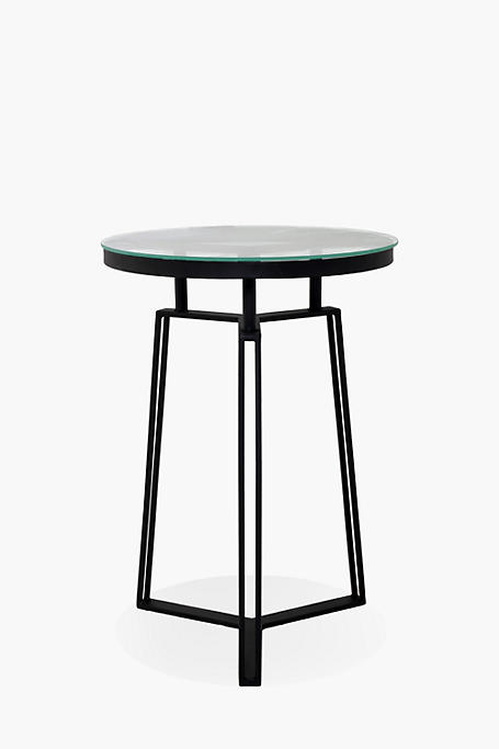 Metal And Glass Side Table