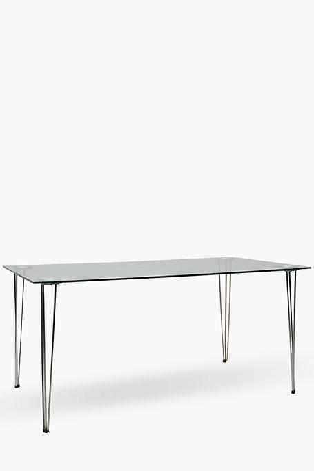 Milan Glass 6 Seater Dining Table