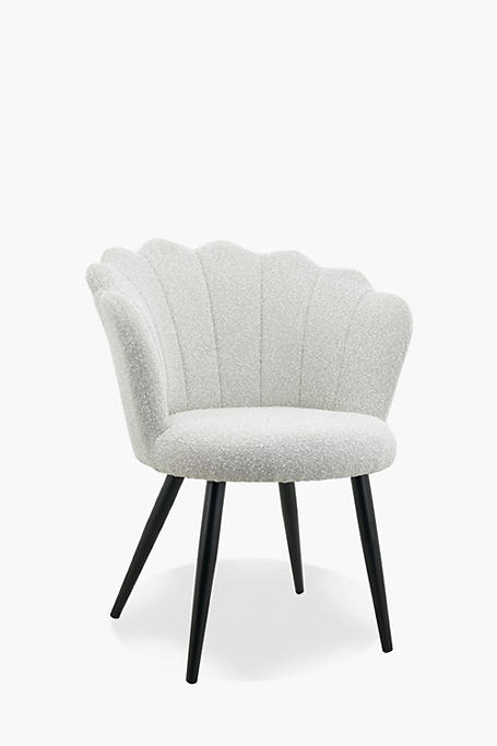 Scallop Boucle Dining Chair