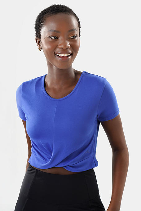 Twist-front Cropped T-shirt