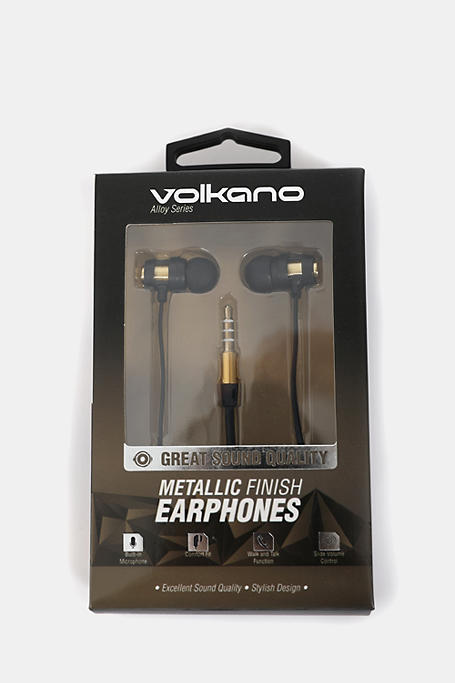 Volkano Alloy Series Earphones - Gold